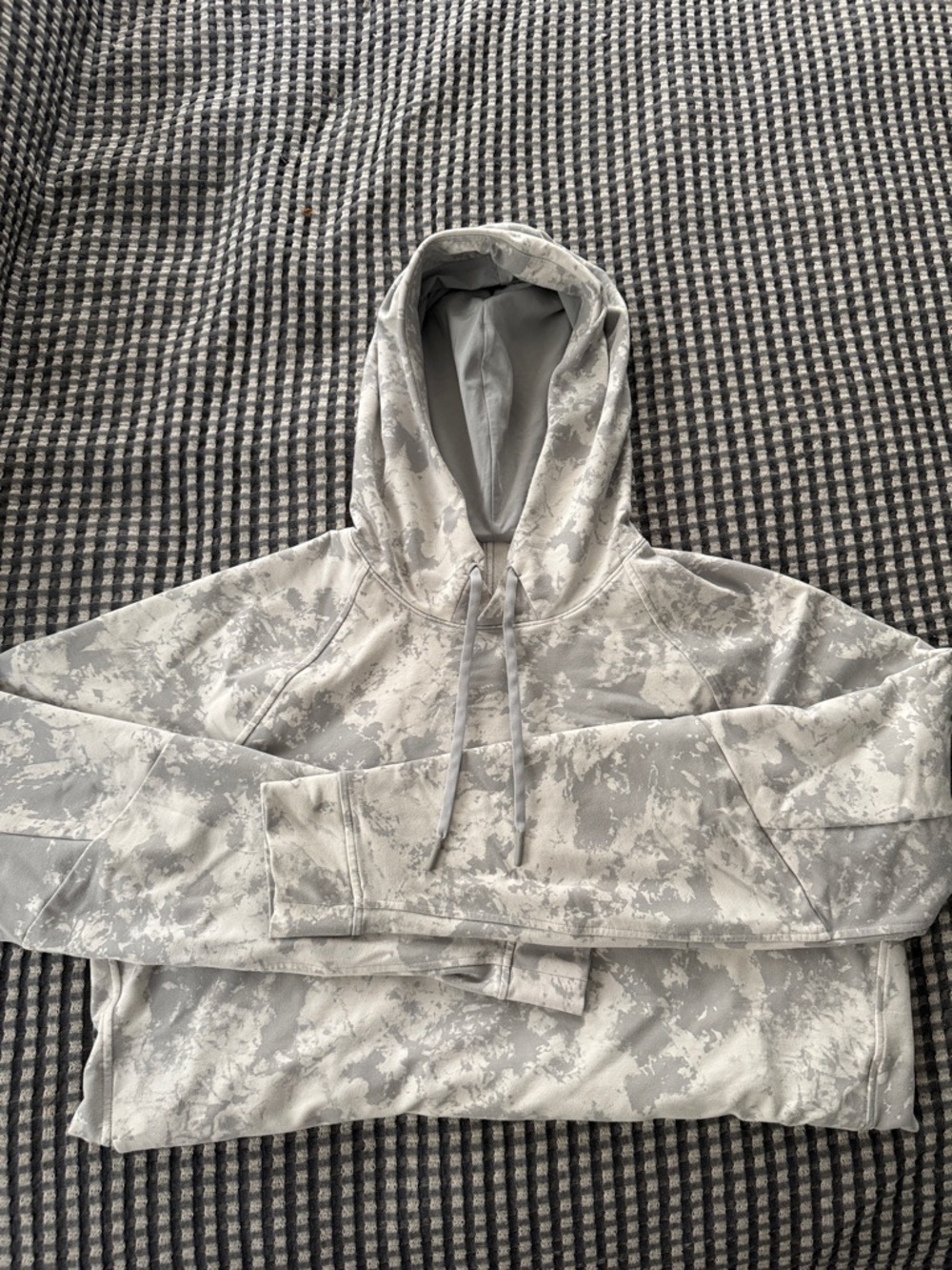 Lululemon Grey Camouflage Hoodie - Soft Pullover with Drawstring Hood